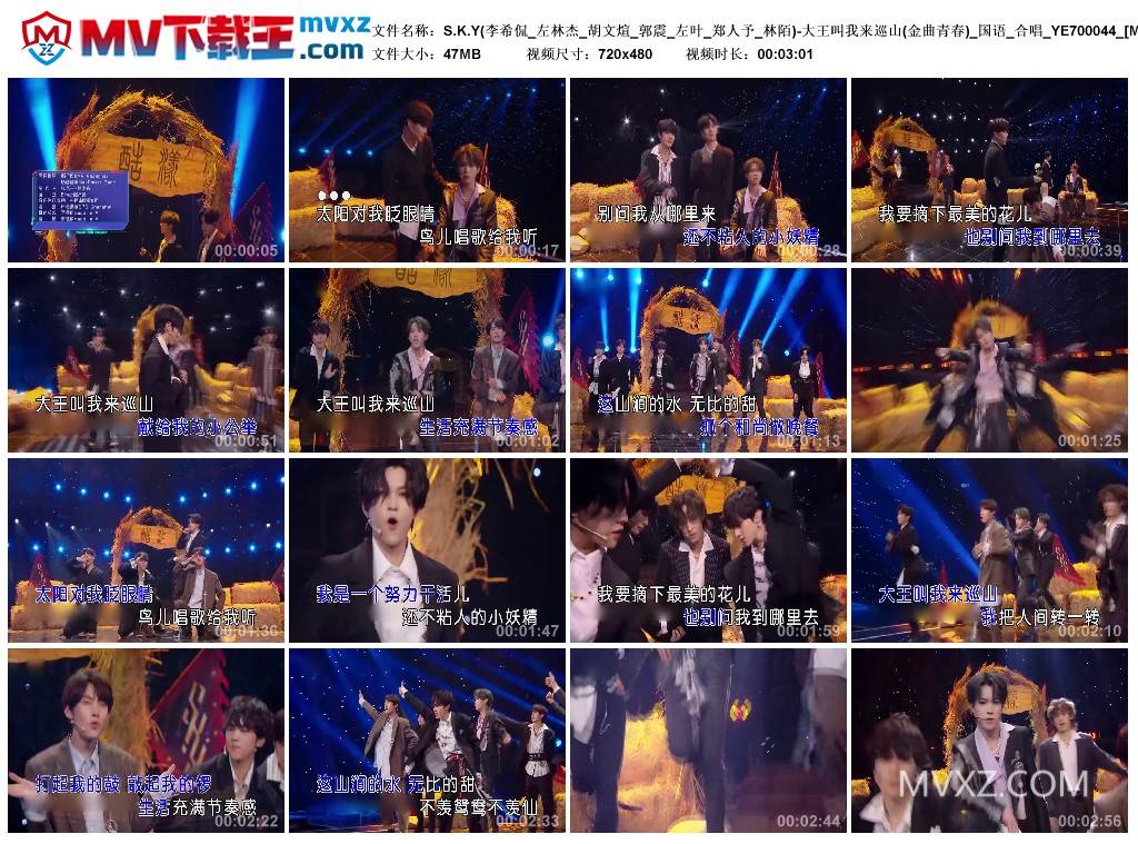 S.K.Y(李希侃_左林杰_胡文煊_郭震_左叶_郑人予_林陌)-大王叫我来巡山(金曲青春)_国语_合唱_YE700044